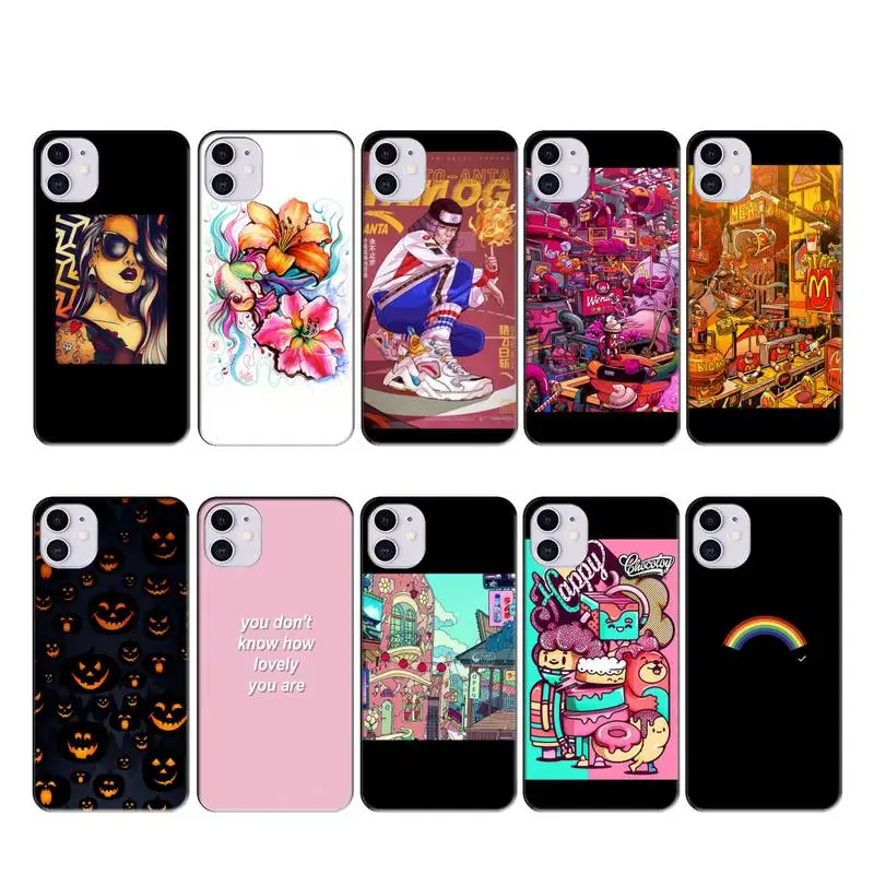 

FFboost Anime girl case coque fundas for iphone 11 PRO MAX X XS XR 4S 5S 6S 7 8 PLUS SE 2020 cases cover