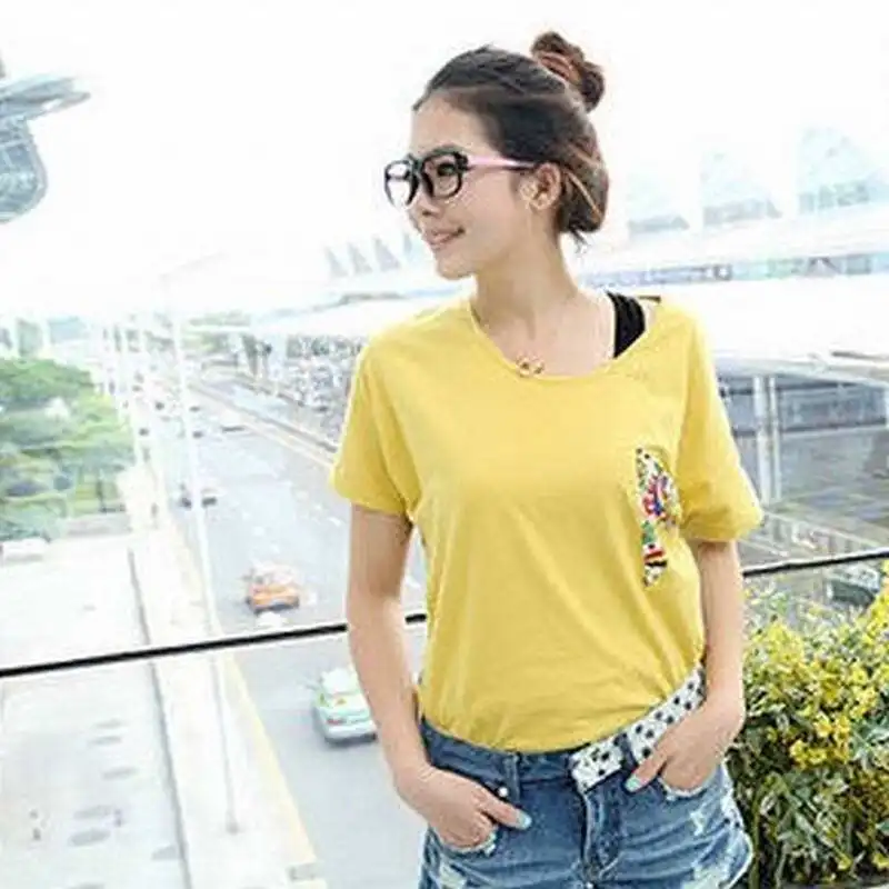 

RC22 2020 T-Shirt Women Short Sleeves Shirt 100% Cotton Awesome Femme Summer Top