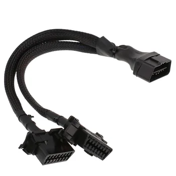 

1 to 2 OBD2 16 Pin Male to Female Y Splitter Extension Cable Connector