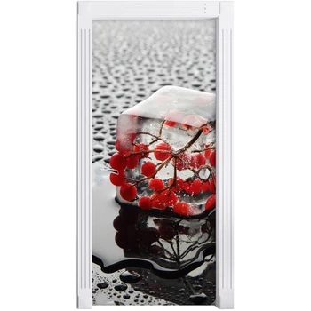 

Decals Mural 3D Cherry Step Ice Red Cute Door Sticker DIY Self Adhesive Waterproof Paper Poster For Print Art Picture Home Decor