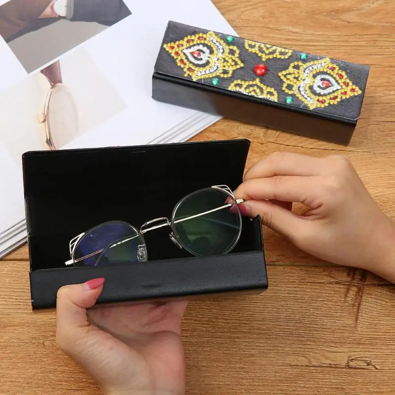 Skillful Manufacture Leather Sunglasses Storage Box Superior Quality DIY Diamond Painting Eyeglasses Holder Organizer