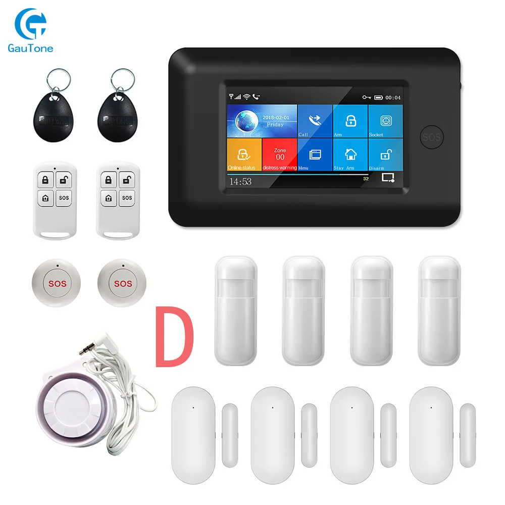 GT-014-GSM-PG106-D DHL приложение пульт дистанционного управления PG106 wifi+ GSM gprs беспроводной дом/Компания охранная сигнализация для Android и iOS - Цвет: GT-014-GSM-PG106-D