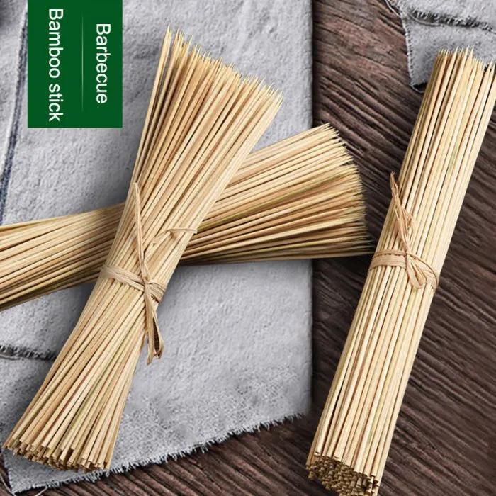 2020 Hot Sturdy Bamboo Skewer Sticks BBQ Fruit Shish Kebab Natural Wood 25cm Barbecue Stick FQ-ing | Дом и сад