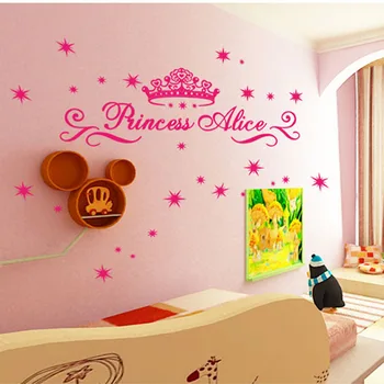 

Princess Alice for Kids Room Wall Stickers Wallpaper Home Decor Bedroom Mural Nursery Decals