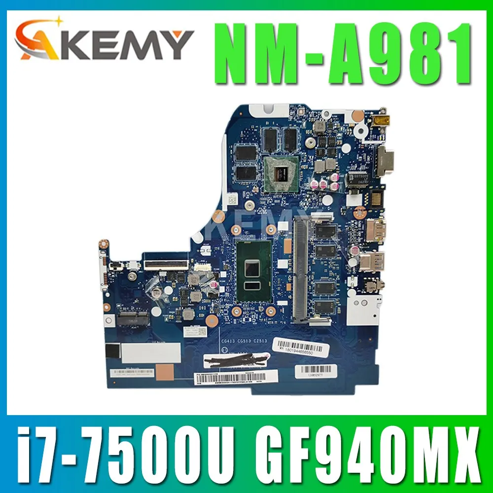 Оригинальная материнская плата для ноутбука Lenovo 510-15IKB Nm-A981 5B20M29179 MainBoard с