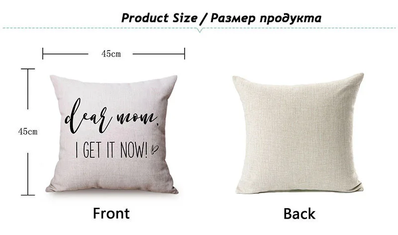 Black Nordic Letter Print Aunt Inspiration Pattern Decoration Sofa Cushion Cover Cotton Flax Chair Throw Pillows Cover almofadas K171-11