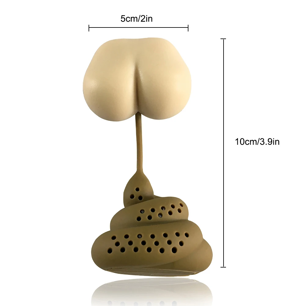 Silicone Tea Infuser Poop Butt Shape Tea Diffuser Silicone Reusable Safe Loose Leaf Tea Bags Strainer Filter Teapot Accessories