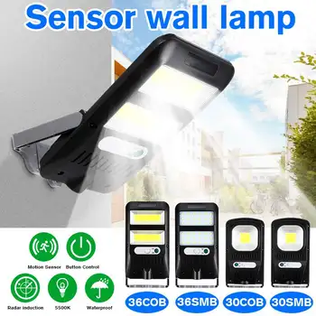 

COB Solar Lamp LED Outdoor Lighting Waterproof IP65 Solar Street Lights Courtyard Garden Induction PIR Motion Wall Lamp