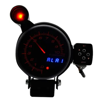 

95MM Speedometer Tachometer RPM Gauge Stepper motor Three Led Color Display With Shift Light Black Face Car Tachoscope Gauge
