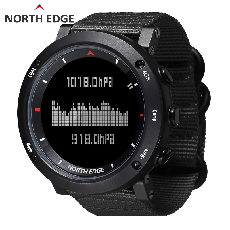

NORTH EDGE intelligent outdoor watch watch Step Calorie multi function wrist watch high TAN nylon strap