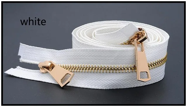 A3-11 white Meetee, 120 см, 5#, двойной ползунок, металлическая молния, сделай сам, пуховик, пальто, открытый конец, длинная молния для шитья, одежда, аксессуары для портного ремесла - Цвет: A3-11 white