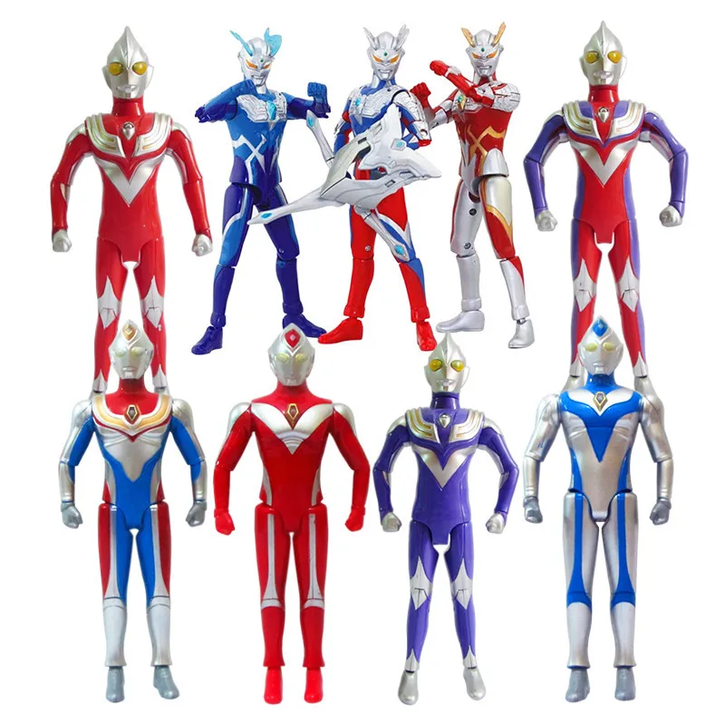 

Universe Superman Toy Severn Taylor Tiga Dynamo Movable Joint Transformation Machine Figurine Shining Sound Making