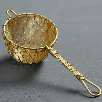 

Pure Copper Tea Filter Hand-Woven Tea Leaking Tea Filter Funnel Kung Fu Tea Accessories