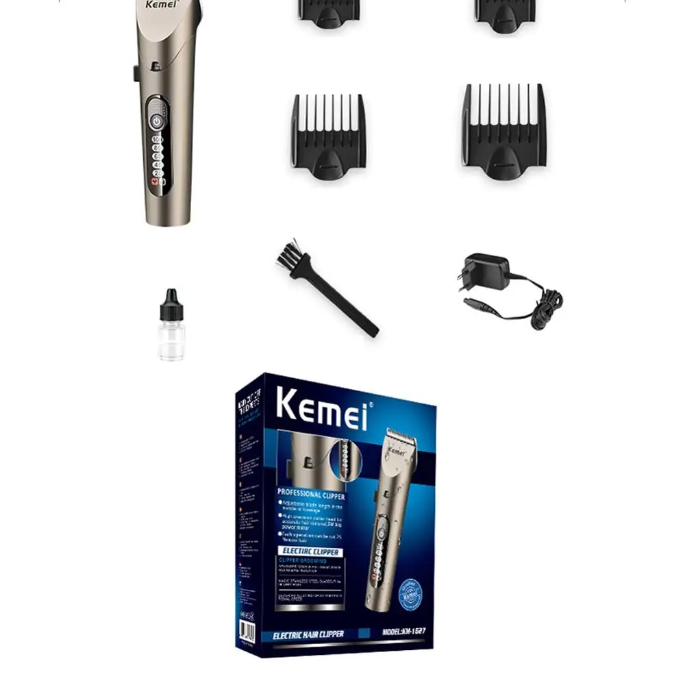 Electric Hair Trimmer Rechargeable Personal Care Trimmer Equipment LCD Display Professional Hair Clippers Machine For Men