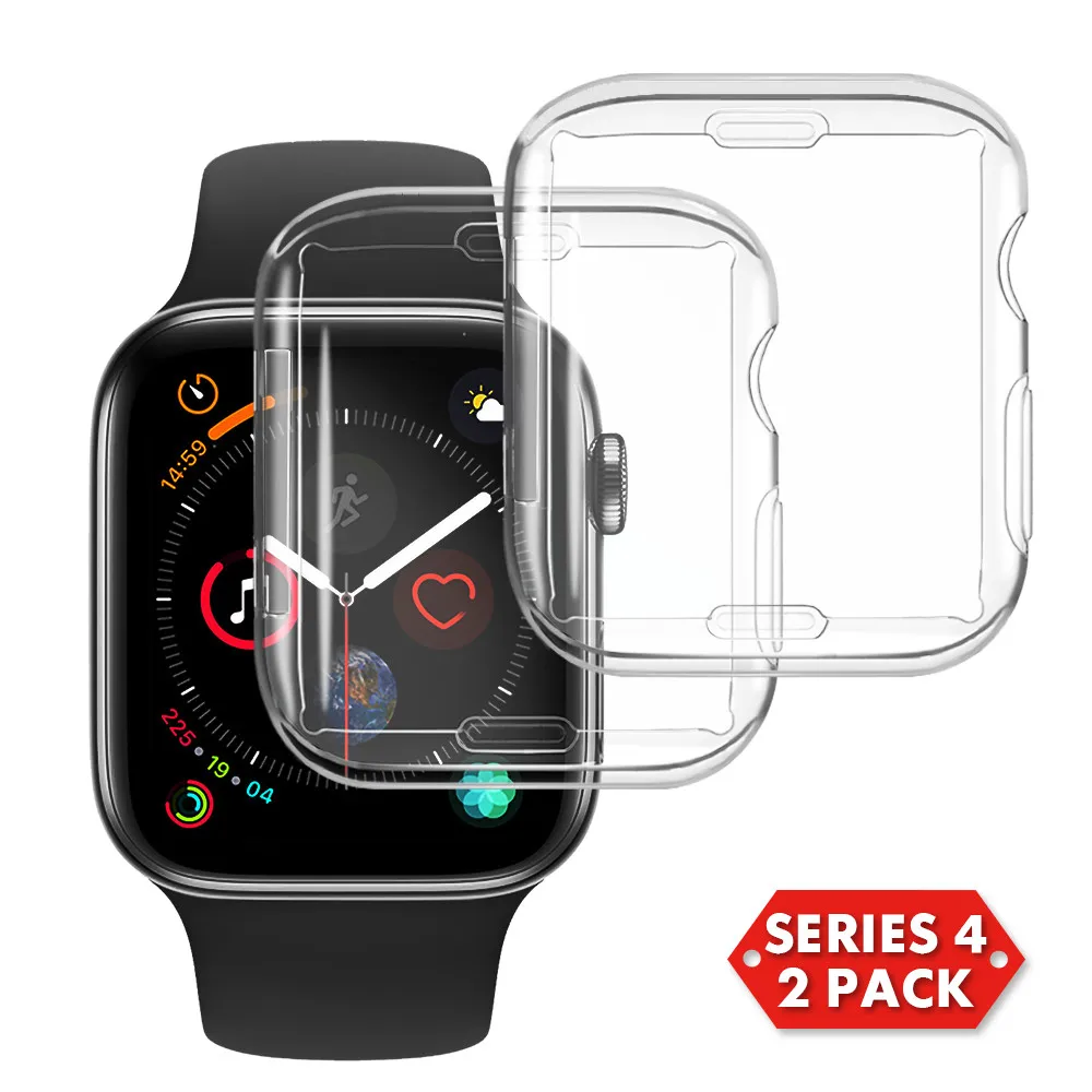 Протектор для часов, чехол для Apple Watch 4, 3, 42 мм, 38 мм, 44 мм, ТПУ, чехол, защитная крышка для экрана, 360 градусов, мягкий, прозрачный, для iWatch 4, 3, 2 - Цвет: transparent