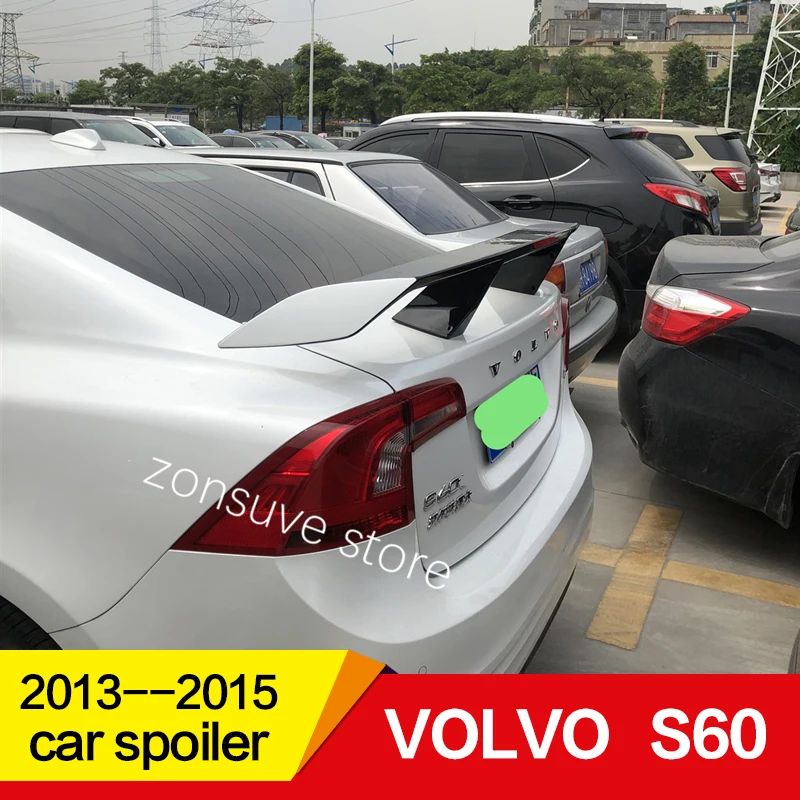Используется для volvo s60 спойлер 2012- год ABS пластик Материал заднее декоративное крыло EX стиль GT Спортивные Аксессуары