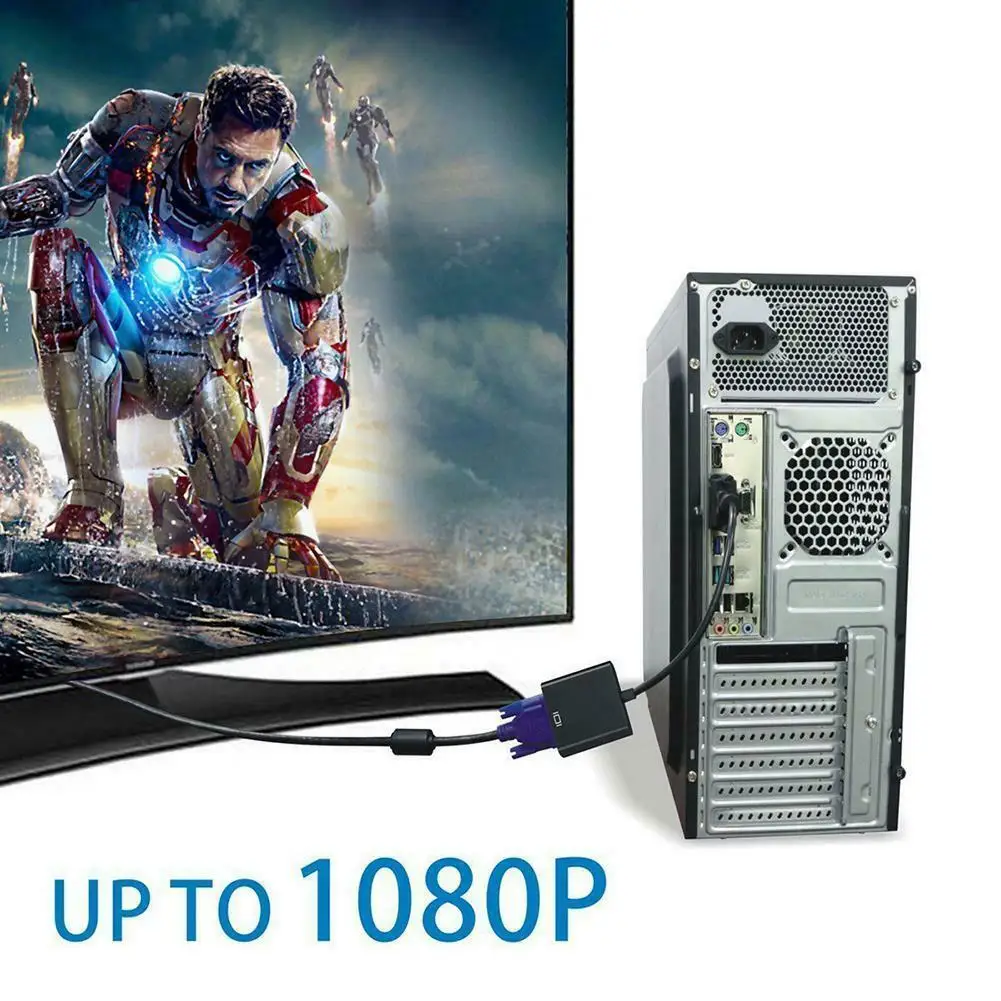 1080p DVI-D VGA адаптер кабель 24+ 1 25 pin DVI штекер 15 pin VGA мама