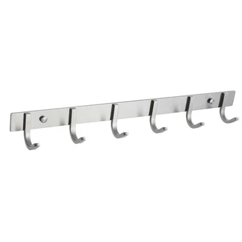

Key Bathroom Wall Mounted Clothes Coat Hook Multifunctional Hat Stainless Steel Towel Hanger Rail Rack Kitchen Bedroom Hallway