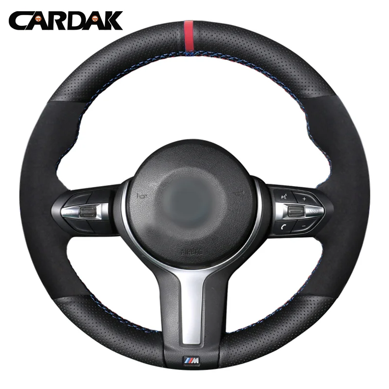 Чехол на руль из искусственной замши CARDAK для BMW F87 M2 F80 M3 F82 M4 M5 F12 F13 M6 F85 X5 M F86 X6 F33 F30