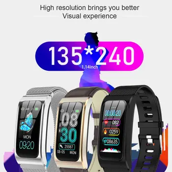 

AK12 Smart bracelet Color Screen Waterproof Women's Watch sphygmomanometer menstrual cycle activity monitor Sports Band pk x3 s2