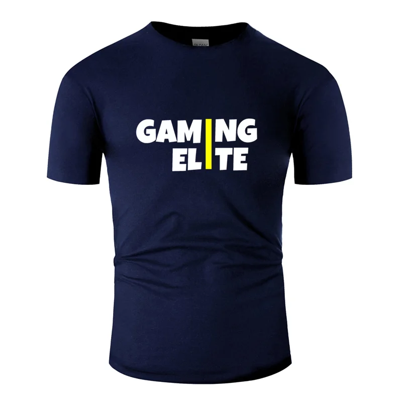 Men-Navy Blue Дышащая желтая Элитная игровая футболка геймер гик умник подарок для мужчин натуральный унисекс футболка круглый воротник - Цвет: Men-Navy Blue