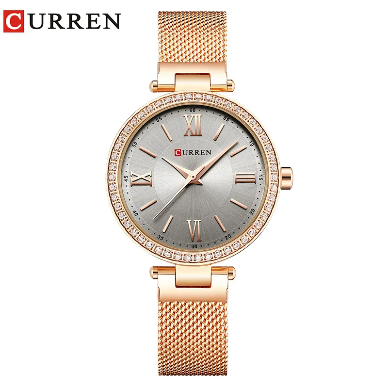 Топ люксовый бренд Мужские часы Бизнес Кварцевые часы - Цвет: Rose Gold Gray