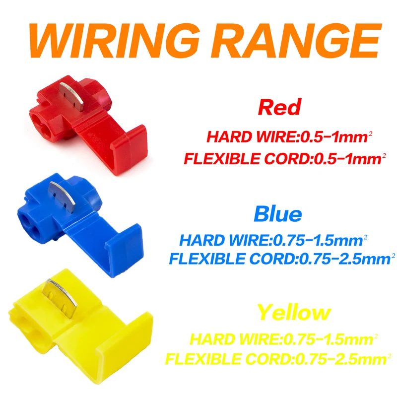 30/80/135PCS Boxed Quick Connect Clip Wire and Cable Crimp Separator Wire Connector Terminal Lip Clamp Soft Distributor
