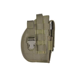 Universal Tactical Right - Handed Molle Belt Holster for Combat and Airsoft Pistols (Green)