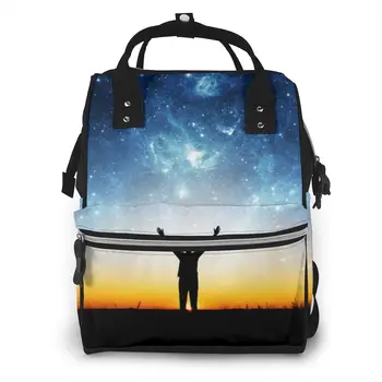 

Space And Man Baby Nappy Changing Diaper Mummy Bag Maternity Backpack Bags Stroller Baby Care Waterproof Backpack
