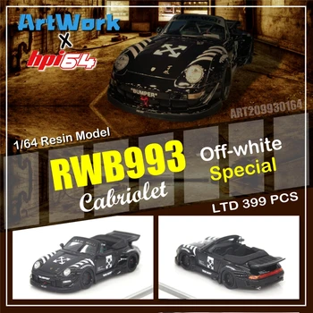 

ArtWork x Hpi64 1:64 Rauh-Welt Begriff RWB 993 Off-white Resin Model Car