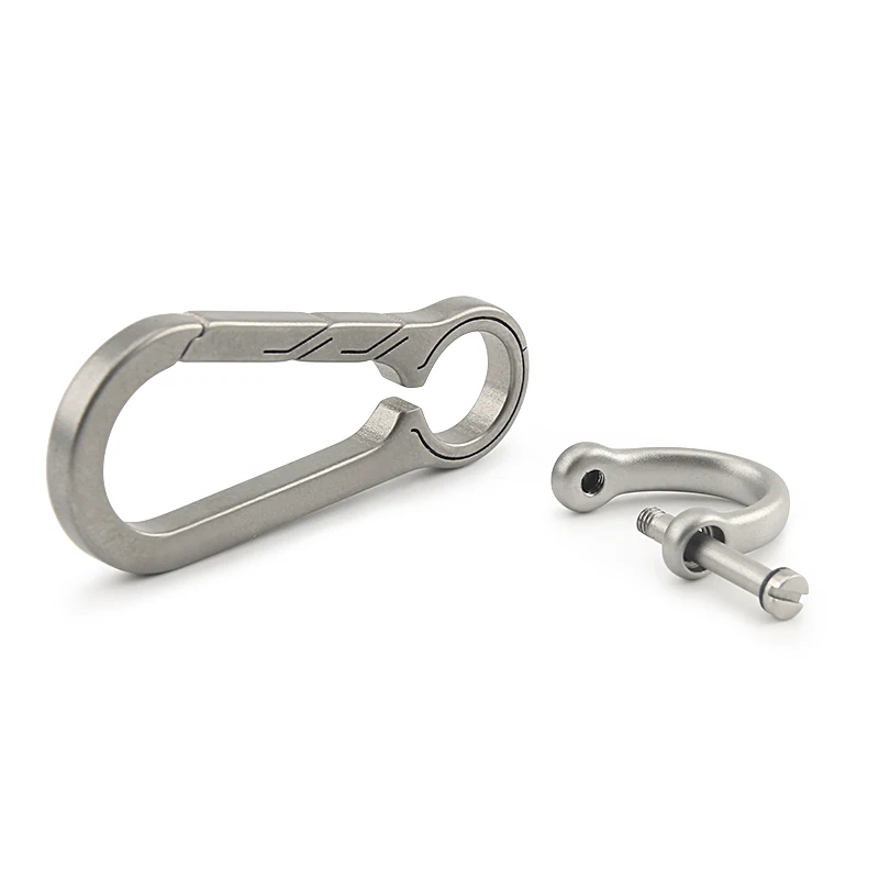 Titanium Buckles Keychain Key Ring Car Accessories EDC Outdoor Tool Titanium Alloy key ring,tactical keychain,keychain tool,whistle keychain