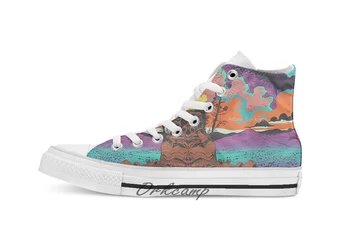 

Red Clouds Custom Casual High Top lace-up Canvas shoes sneakers Drop shipping