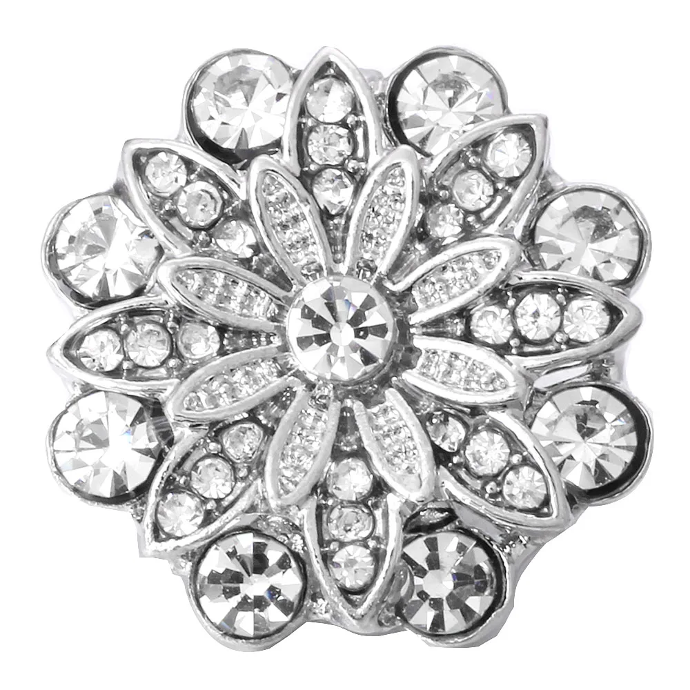5 шт/лот украшение с защелкой хрустальные цветы 18 мм застёжка, бусинка серебро 18 мм защелки браслеты браслет - Окраска металла: 2