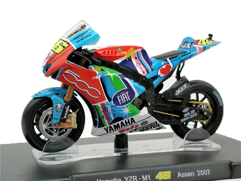 Original factory 1:24 Yamaha YZR-M1 Assen 2007 Motorcycle alloy car toys for children kids toys Model gift original box
