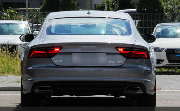 Автомобильный Стайлинг светодиодный задний фонарь для Audi A7 задние фонари 2012- для A7 задний свет DRL+ сигнал поворота+ тормоз+ обратный светодиодный свет
