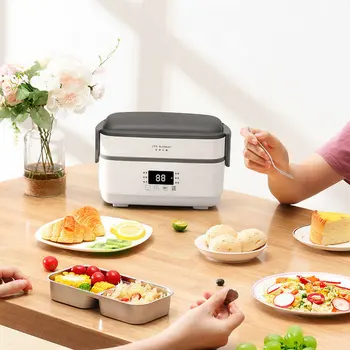 

Electric Lunch Box Heating Insulation Can Be Plugged In Mini Student Office Workers Double Steamed Rice