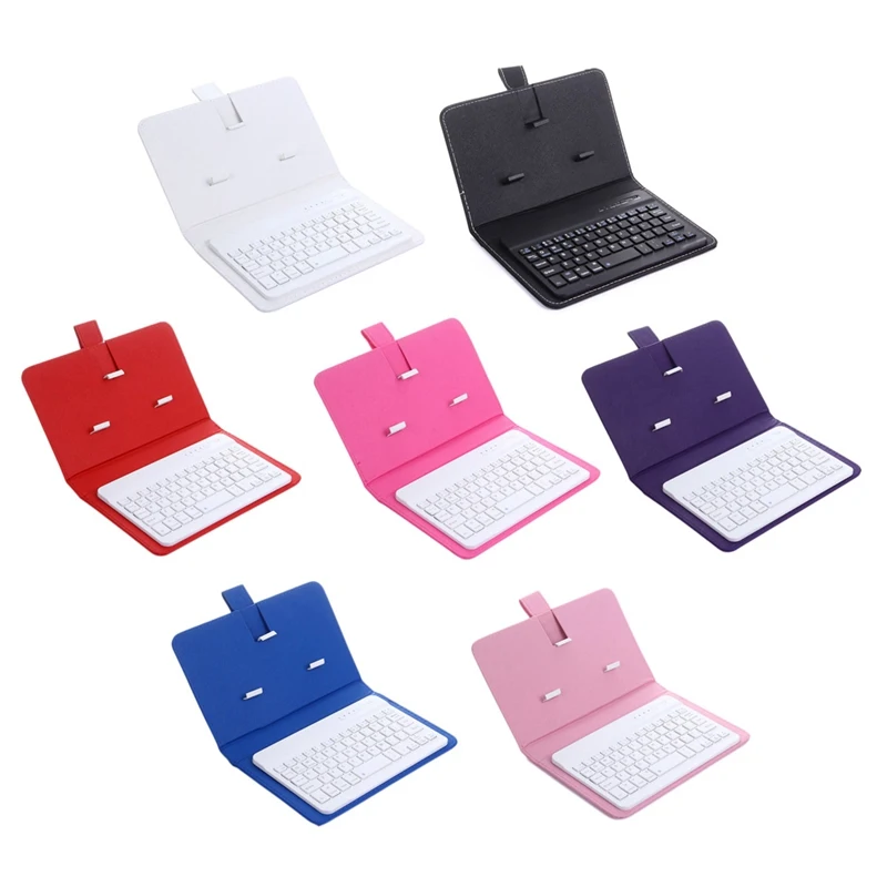 

For Wireless Bluetooth Keyboard Keyboard Case Mobile Phone PU Leather Protective Cover for 4.5inch-6.8inch Smart Phone