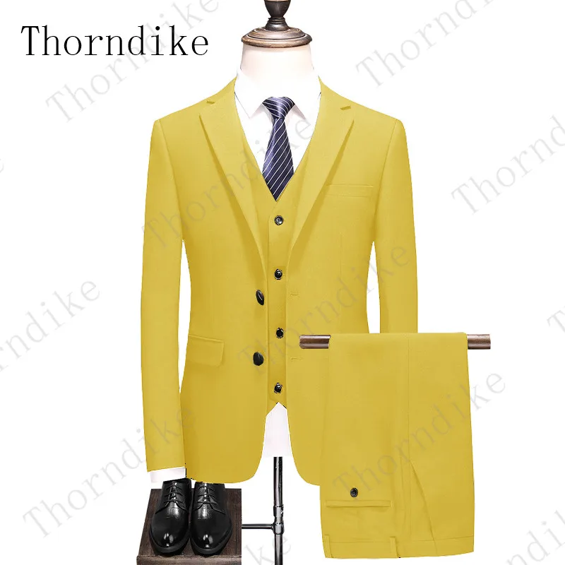 Thorndike Terno Masculino, мужской костюм со штанами, новейший дизайн, официальная деловая Мужская рабочая одежда, мужские смокинги для ужина, мужской костюм - Цвет: suit 22