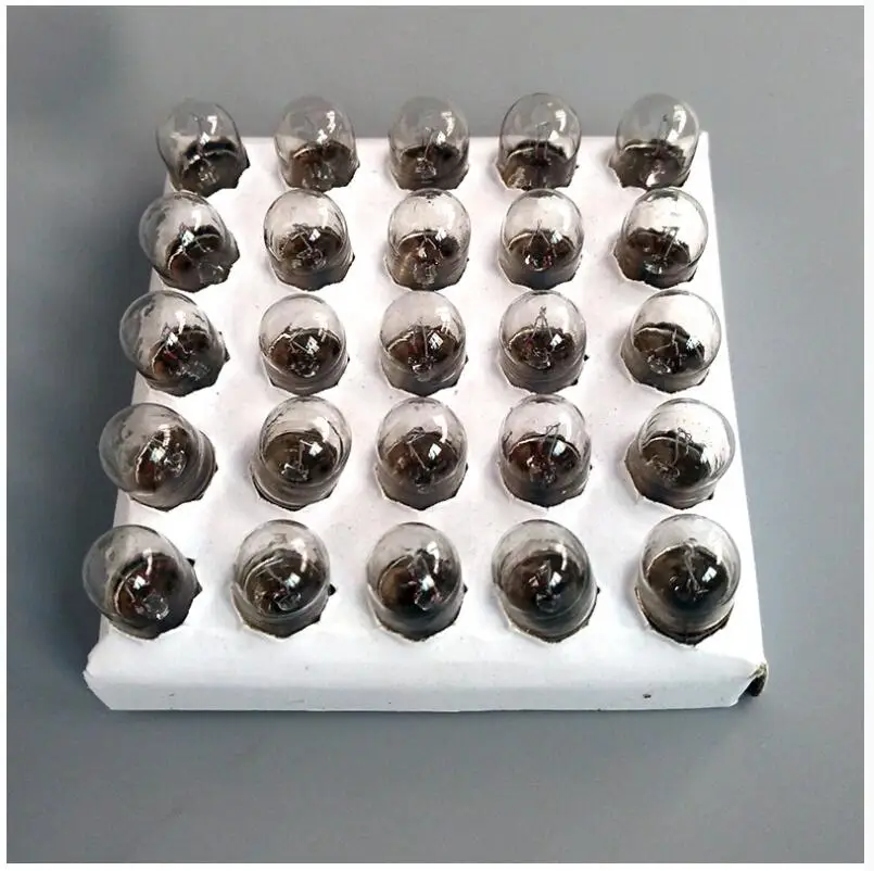 50pcs/lot E10 screw port instrument signal indication small bulb button switch 6.3V 12V 24V 30V 36V 2W 5W 0.15A | Освещение