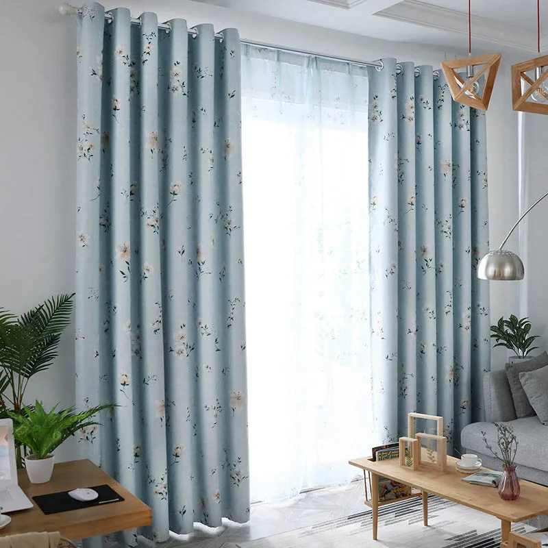

Exquisite Lily Flower Print Blackout Curtains Home Bedroom Windows Decor Drapes Decorative Cloth New Fashion Polyester Curtains