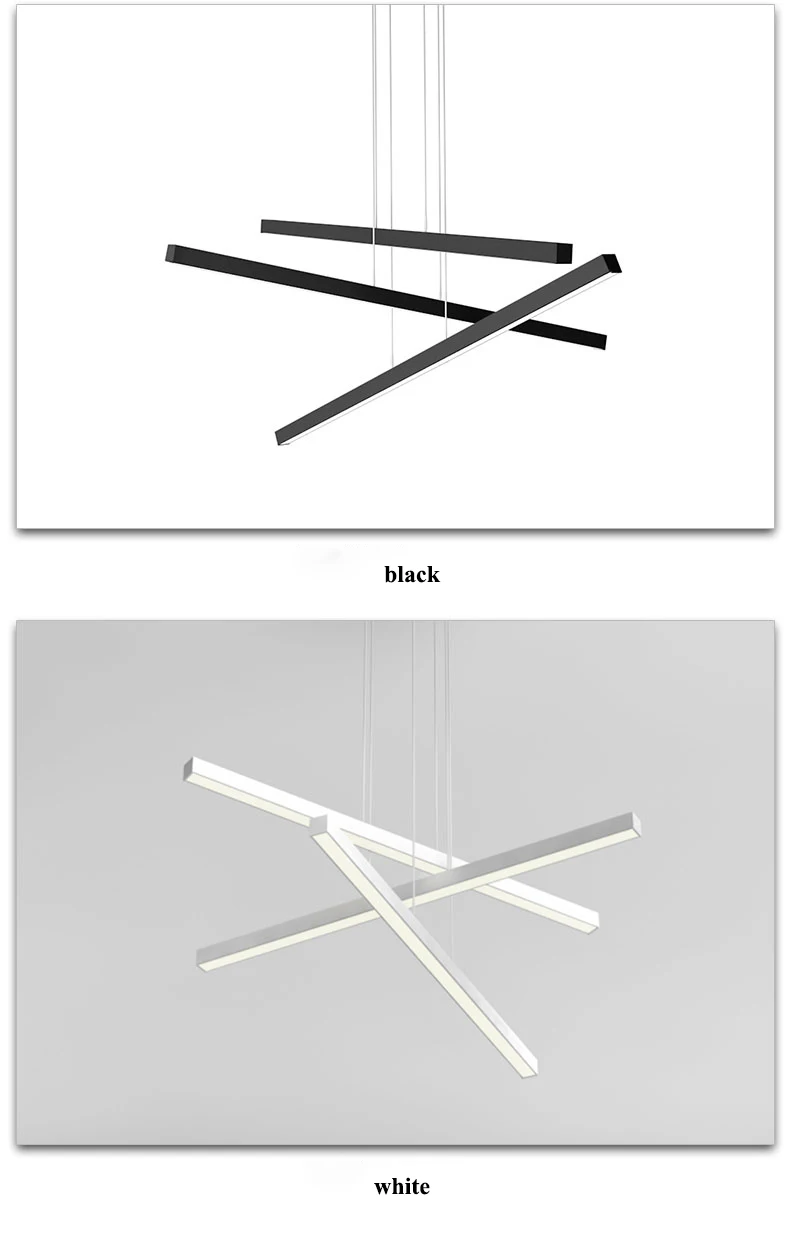 Скандинавские металлические трубки светодиодные подвесные светильники черный/белый столовая светодиодная Подвесная лампа для гостиной с регулируемой яркостью Светодиодные подвесные светильники