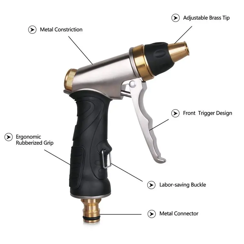 Шланг-распылитель, шланг-распылитель, полив-пистолет-металлический распылитель высокого давления для мытья автомобиля/полива растений подходит для Ga