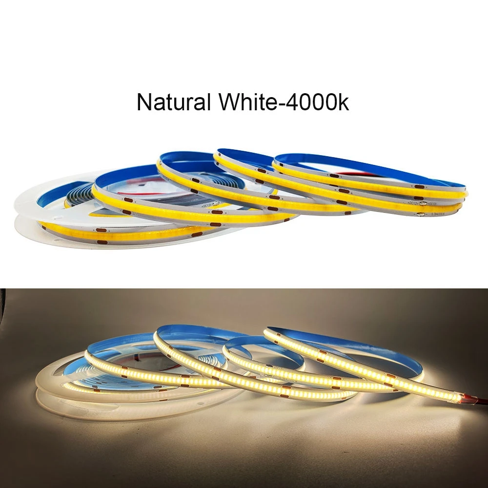 DC12V/24V COB Светодиодная лента высокой плотности гибкий светодиодные ленты с