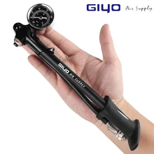 GIYO-Bomba de aire plegable GS-02D de alta presión para bicicleta, hinflador de 300 psi, con palanca, calibrador para horquilla y suspensión trasera, para bicicleta de montaña