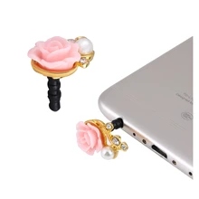 Цветок Анти пылезащитный Разъем мобильный телефон, пыленепроницаемый, вилка для iPhone для huawei для Xiaomi 3,5 мм наушники пылезащитный Разъем