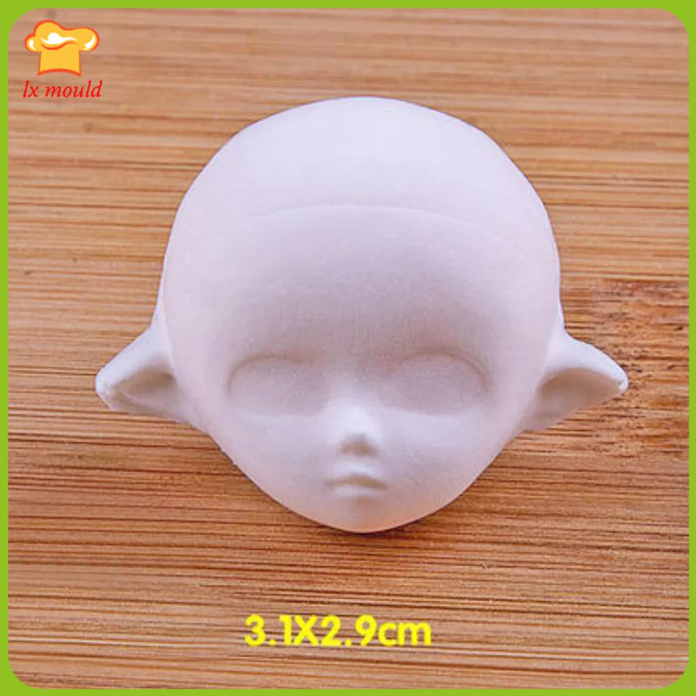 Clay Soft Pottery Figure Face Silicone Molds Doll Shape Mould Baby Face Fondant Moulds