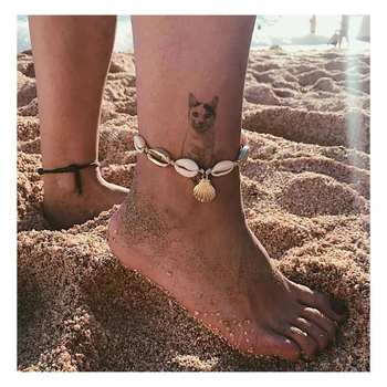

2019 New Anklet Geometric Conch Shell Ankle For Women Boho Style Bracelet Handmade Leg bracelet Jewelry
