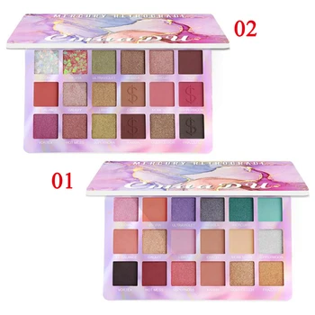 

CmaaDu Professional 18 Colors Shimmer Sequins Eyeshadow Powder Palette Makeup Matte Color Waterproof Lasting Eye Shadow Makeup