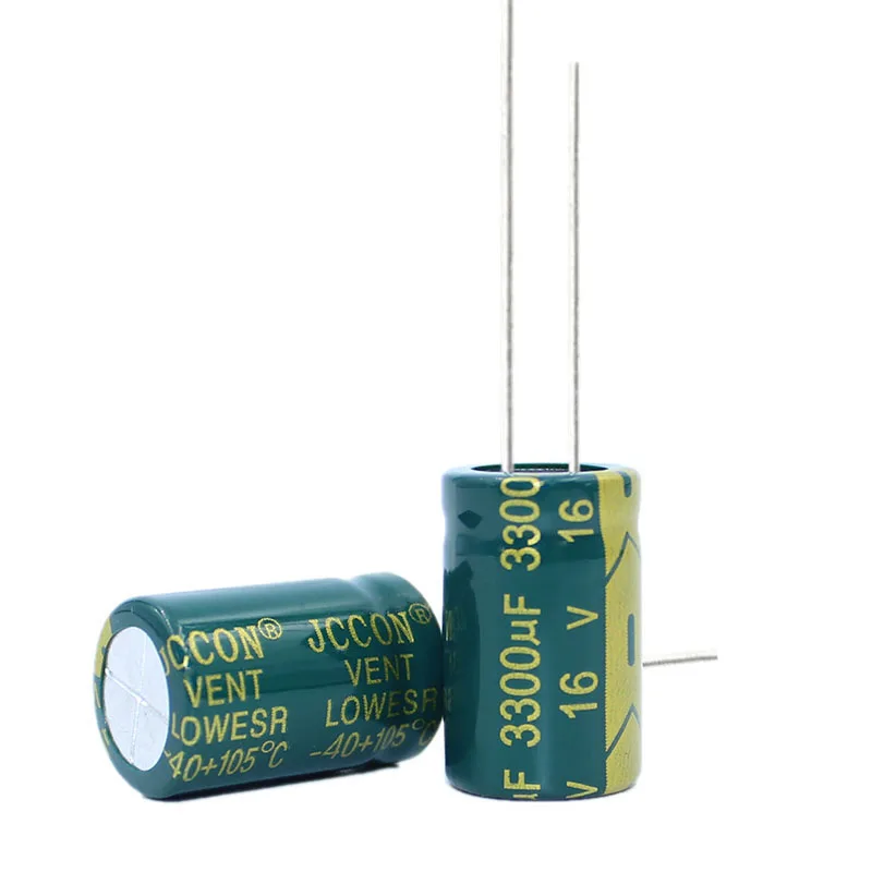 

10pcs High frequency low resistance aluminum electrolytic capacitor 16v3300UF 3300uf16v volume: 13x20