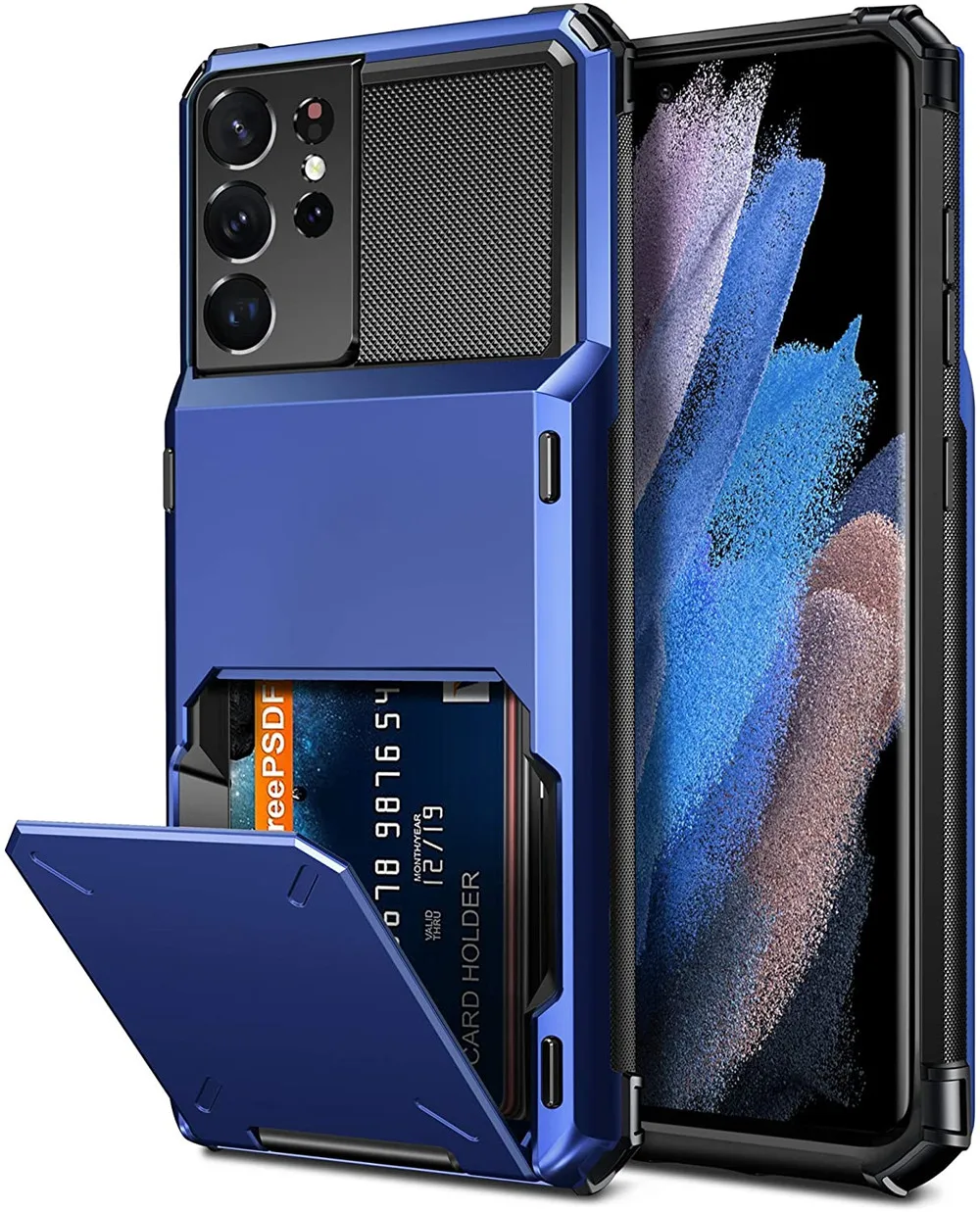 Для Samsung Galaxy S21 Ультра чехол бумажник держатель кредитной карты слот карман для S 21